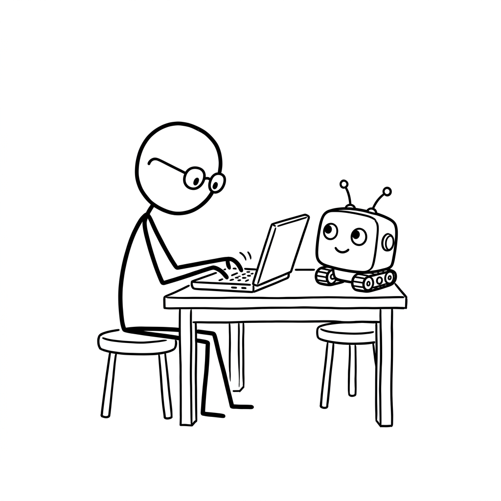Doodle with AI robot